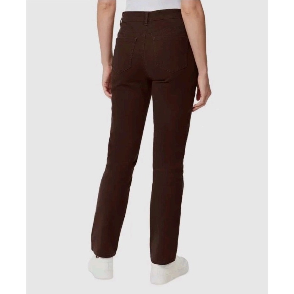 Gloria Vanderbilt Women's Chocolate Brown Amanda Straight-Leg Jeans Pants Sz 16 - Picture 2 of 7